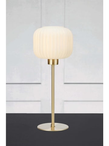 Markslojd Lampa stołowa "Sober" w kolorze złoto-białym - wys. 38 x Ø 15 cm