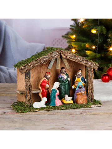 Hollybell Deco-object "Christmas Crib'' meerkleurig - (B)30 x (H)21 x (D)10 cm
