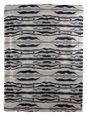 Sagaform Pled "Alba" w kolorze beżowo-szarym - 170 x 130 cm