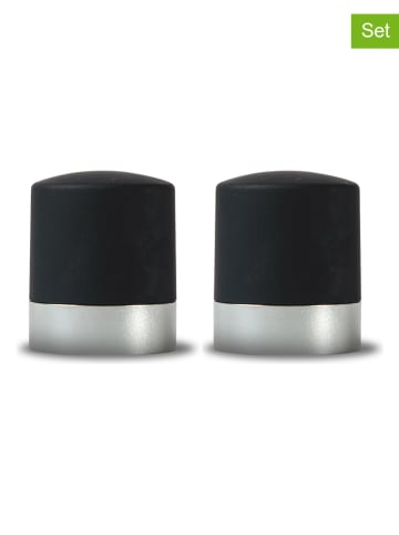 Sagaform 2er-Set: Weinkorken in Schwarz - (B)4 x (H)4,5 cm