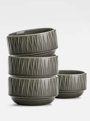 Sagaform Miski (6 szt.) "Coffee & More" w kolorze szarym - wys. 7 x Ø 12 cm