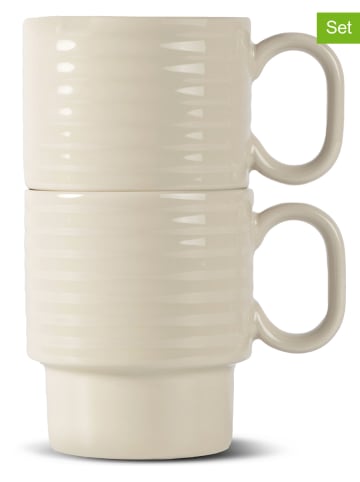 Sagaform Kubki (2 szt.) "Coffee & More" w kolorze kremowym do kawy - 250 ml