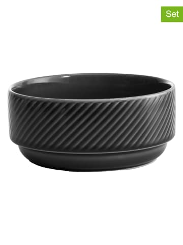 Sagaform 2-delige set: kommen grijs - (H)7 x Ø 17 cm