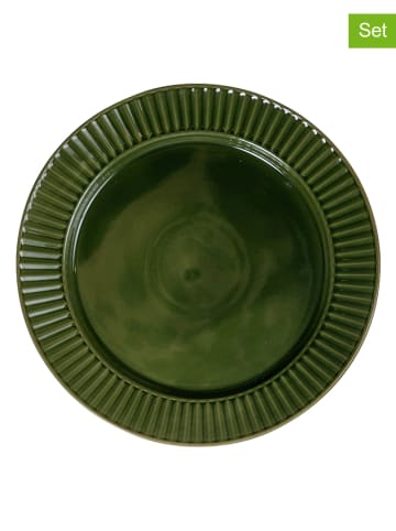 Sagaform 4er-Set: Speiseteller in Grün - Ø 27,5 cm