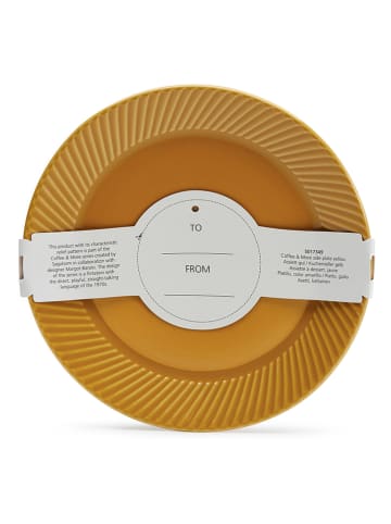 Sagaform 6-delige set: ontbijtborden ''Coffee & More'' geel - Ø 20 cm