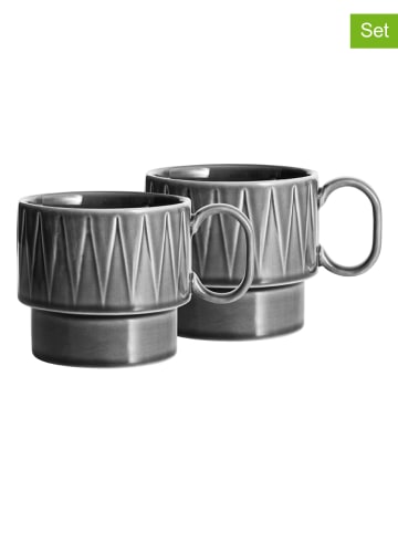 Sagaform Kubki (2 szt.) "Coffee & More" w kolorze szarym do herbaty - 500 ml