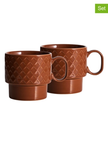 Sagaform 2er-Set: Teetassen ''Coffee & More'' in Braun - 500 ml