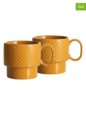 Sagaform Kubki (6 szt.) "Coffee & More" w kolorze żółtym do herbaty - 500 ml