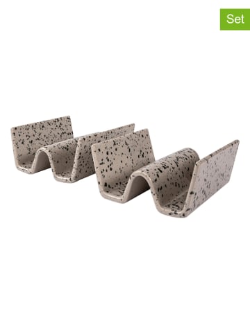 Sagaform 2er-Set: Tacohalter ''Ditte'' in Beige - (H)5,5 x Ø 11,5 cm