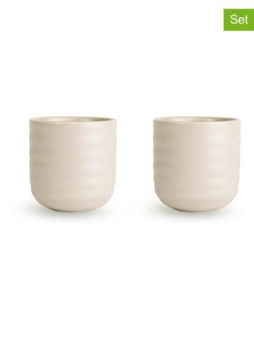 Sagaform 2er-Set: Becher ''Ellen'' in Creme - 180 ml