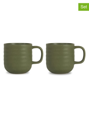 Sagaform Kubki (2 szt.) "Ellen" w kolorze zielonym - 370 ml