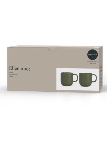 Sagaform Kubki (2 szt.) "Ellen" w kolorze zielonym - 370 ml