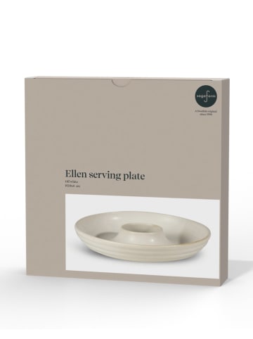 Sagaform Taca "Ellen" w kolorze beżowym do serwowania - wys. 4 x Ø 20 cm
