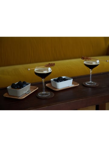 Sagaform 2-delige set: mini-ovenschalen "Flora" wit - (B)12,5 x (H)4,5 x (D)9 cm