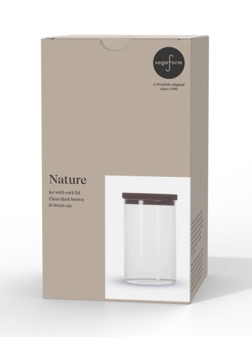 Sagaform Vorratsbehälter ''Nature'' in Schwarz - 1 l