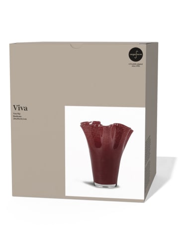 Sagaform Vase ''Viva'' in Rot - (H)24,5 x Ø 20 cm