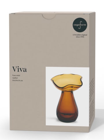 Sagaform Vase ''Viva'' in Gelb - (H)14 x Ø 10 cm