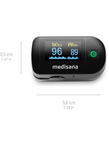 Medisana Pulsoximeter "PM 100" in Schwarz