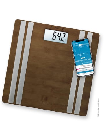 Medisana Lichaamsanalyseweegschaal "BS 552 connect bamboo" bruin