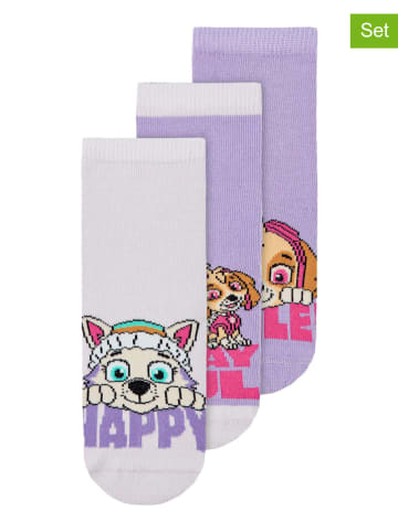 name it Skarpety (3 pary) "Paw Patrol" w kolorze fioletowym