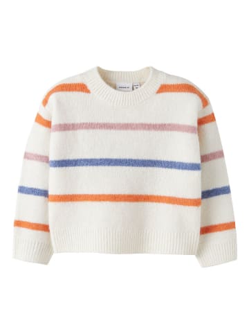 name it Pullover "Olenska" in Weiß/ Orange/ Blau