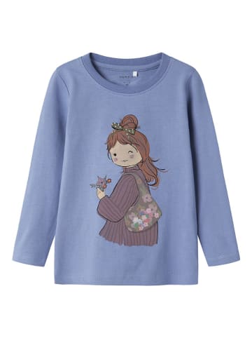 name it Longsleeve "Otrea" blauw/bruin/paars