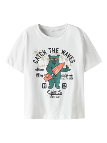 name it Shirt "Josh" in Weiß/ Grün