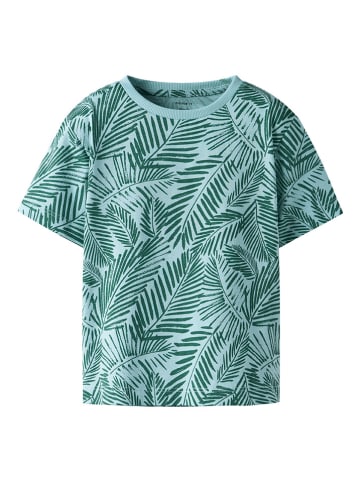 name it Shirt "Jivan" in Hellblau/ Grün