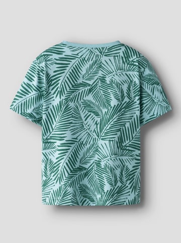 name it Shirt "Jivan" lichtblauw/groen