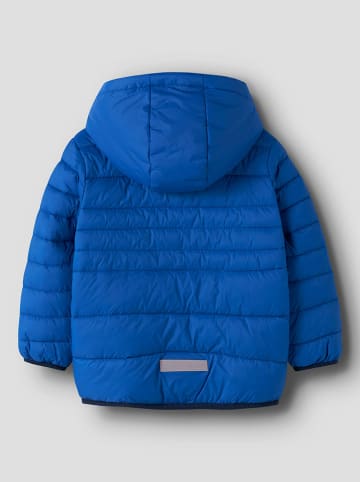 name it Doorgestikte jas "Marble" blauw