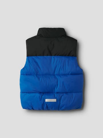 name it Doorgestikte bodywarmer "Mole" blauw/zwart