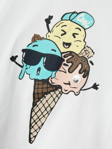 name it Shirt "Jacques" in Weiß/ Türkis