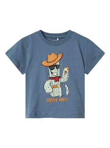 name it Shirt "Huggi" in Blau/ Bunt