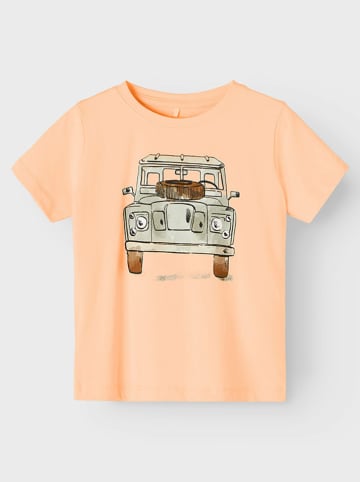 name it 2er-Set: Shirts in Orange/ Weiß