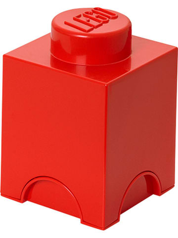 LEGO Pojemnik "Brick 1" w kolorze czerwonym - 12,5 x 18 x 12,5 cm