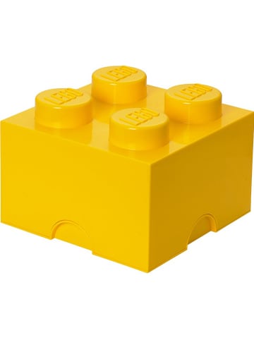 LEGO Pojemnik "Brick 4" w kolorze żółtym - 25 x 18 x 25 cm