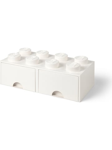 LEGO Pojemnik "Brick 8" w kolorze białym z szufladami - 50 x 18 x 25 cm