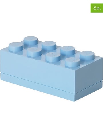 LEGO Pojemniki (3 szt.) "Mini 8" w kolorze niebieskim - 9,2 x 4,3 x 4,6 cm