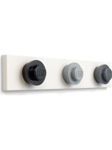LEGO Wandgarderobe in Grau/ Schwarz - (B)33 x (H)4,5 x (T)6,5 cm