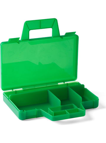 LEGO Walizka "Case to go" w kolorze zielonym z przegrodami - 19 x 3,5 x 16 cm