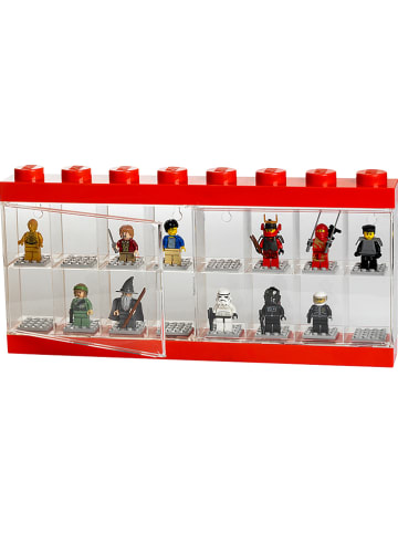 LEGO Figuren-Schaukasten in Rot - (B)38,2 x (H)18,4 x (T)4,7 cm