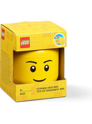 LEGO Opbergbox "Boy" geel - (H)11,5 x Ø 10,2 cm