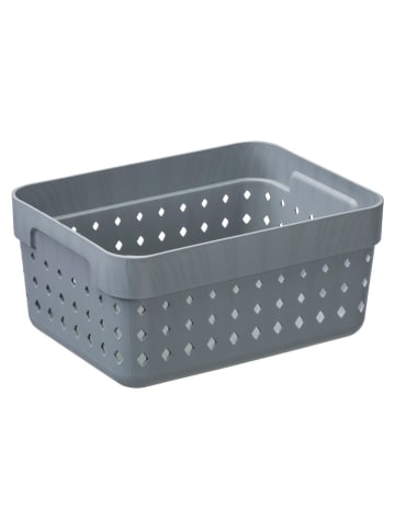 NHG Aufbewahrungskorb in Grau - (B)15,8 x (H)7,3 x (T)11,8 cm