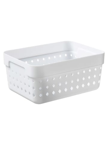 NHG Aufbewahrungskorb in Weiß - (B)15,8 x (H)7,3 x (T)11,8 cm