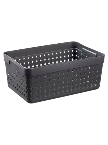 NHG Opbergmand grijs - (B)23,8 x (H)10 x (D)15,8 cm