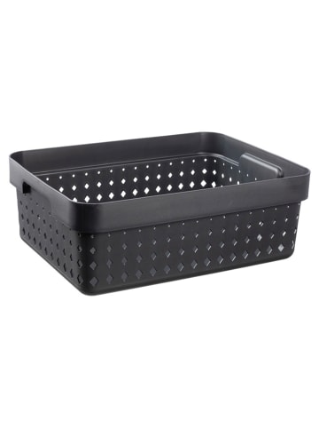 NHG Aufbewahrungskorb in Grau - (B)26,8 x (H)13,1 x (T)35,7 cm