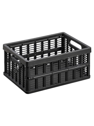 NHG Kiste in Schwarz - (B)23,9 x (H)10,9 x (T)17,6 cm