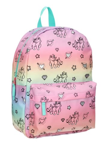 Milky Kiss Rugzak lichtroze/meerkleurig - (L)27 x (H)36 x (D)12 cm