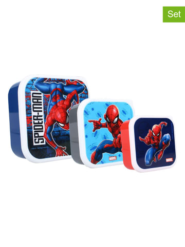 Spiderman Śniadaniówki (3 szt.) "Spiderman Let's Eat!" w kolorze niebiesko-czerwonym