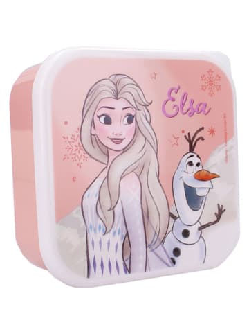 Disney Frozen Śniadaniówki (3 szt.) "Frozen II Let's Eat!" w kolorze różowo-błękitnym